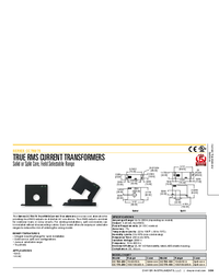Thumbnail of document Data Sheet - Series CCT60/70 True RMS Current Transformer